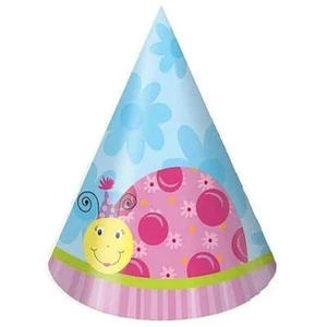 Lil Lady Bug Birthday Party Cone Hats Favors 8 Per Package New - Picture 1 of 1