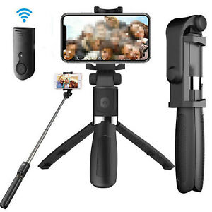 Extendable Selfie Stick Monopod Tripod for Cell Phone + Bluetooth Remote Shutter