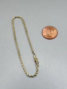 14k Yellow Gold Michael Anthony Rope Chain Bracelet 7” - Picture 1 of 7
