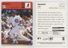 2005 Leaf Sportscasters Red Batting Glove /60 Sammy Sosa #44