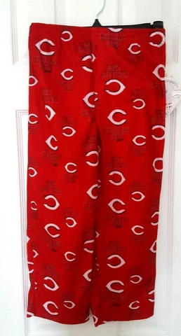 Cincinnati Reds Kids Pants Size Medium 5/6 Youth Sweats Sleep Pajamas Lounge New Cover