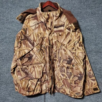 Vintage Woolrich Camo Jacket Mens XL Advantage Wetlands Hooded FLAWS Grunge 90s - Image 1 of 4