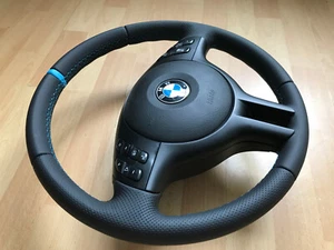 Original SPORT Lederlenkrad Lenkrad BMW E38 E39 E46 E53 Neu Leder OHNE TAUSCH - Picture 1 of 19