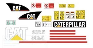 Caterpillar 302.5 C decalcomanie adesive kit Completo - Imagen 1 de 1