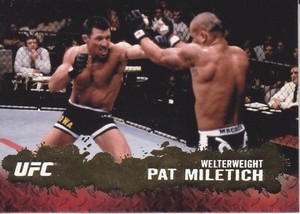 PAT MILETICH - 2009 Topps UFC Round 2 Gold Variant Rookie Card #68 