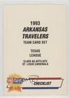 1993 Fleer ProCards Minor League Checklist Arkansas Travelers Travellers #2829