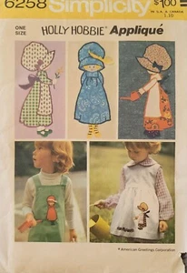 Vintage Holly Hobbie Appliqués Simplicity 6258 - Picture 1 of 2