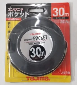 TAJIMA MEASURING TAPE "ENGINEER POCKET" (LENGTH 30m / WIDTH 10mm) EPK-30BL - Picture 1 of 5