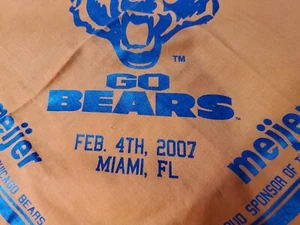 Chicago Bears Super Bowl Bandana Miami 2007 NFL Fútbol - Imagen 1 de 5