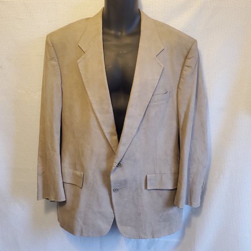 Giacca cappotto sportivo vintage Christian Dior Monsieur uomo taglia L blazer marrone panna scamosciato