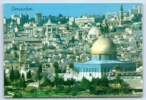 Vista general de la ciudad vieja en Jerusalén Israel postal - Imagen 1 de 2