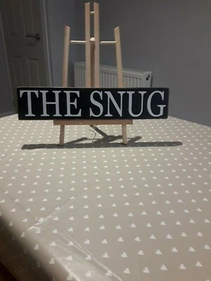  THE SNUG wooden signs new vintage rustic shabby chic home gift handmade  - Image 1 of 4