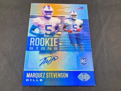 2021 PANINI ILLUSIONS FOOTBALL MARQUEZ STEVENSON ROOKIE SIGNS AUTO 10/25 - Image 1 of 2