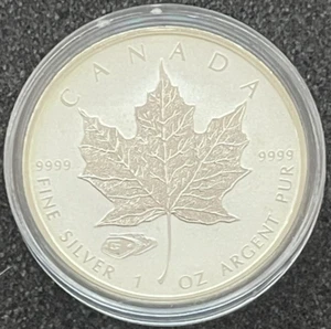 2016 1 Oz .9999 Fine Silver Canada Maple Leaf Coin W/Mark V Tank Privy Mark!! - Picture 1 of 2