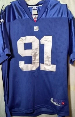 Футболка игрока Reebok New York Giants NFL Джастина Така 91 синяя размер 52 - Изображение 1 из 4