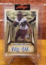 MOHAMED IBRAHIM RC Autograph 2023 Leaf Metal GOLD TY SIMPSON 2 1/1 Detroit Lions