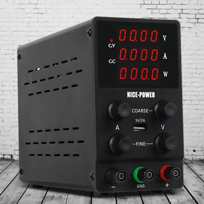 Regelbares DC Labornetzger?t 0-30V/0-10A Labornetzteil Tragbarer 30V 10A - Bild 1 von 4