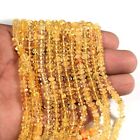 100% Natural Yellow Citrine Gemstone Button Shape 4-5MM Beads For Jewelry Making