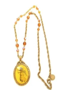 Gold-plated Annunciation Vatican Library Collection Necklace, Stamped $55 Tag - Picture 1 of 7