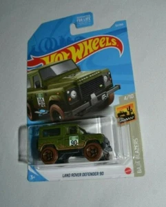 HOT WHEELS 2021 BAJA BLAZERS 4/10 - LAND ROVER DEFENDER 90 GREEN - Picture 1 of 3