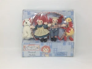 Raggedy Ann Andy Musical Mobile Nursery Decor Classic Brahms Lullaby - Picture 1 of 7