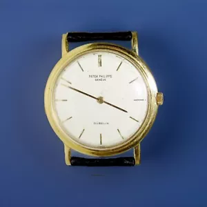 Patek Philippe Vintage Solid 18k gold Calatrava Rare Gubelin Signed White Dial. - Picture 1 of 11