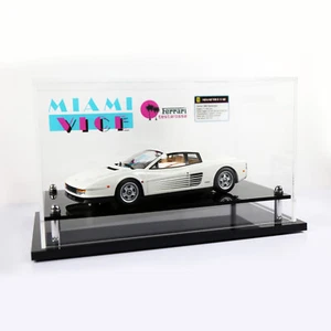 Miami Vice Ferrari 1986 Testarossa 1:18 Model Car Display Case *Car Not Included - Picture 1 of 4