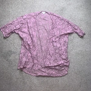 Lularoe Cardigan Purple Floral Lace S Small - Picture 1 of 4