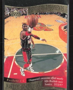1997-98 Collector's Choice #8 Hakeem Olajuwon Memorable Moments - Picture 1 of 2