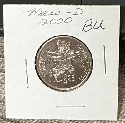 2000-D Massachusetts State Quarter (Brilliant, Uncirculated) - Image 1 of 3
