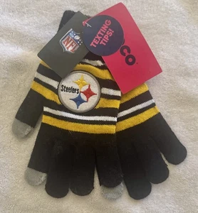 Pittsburgh Steelers NFL Foco Texting Tips Gloves NWT - Picture 1 of 2