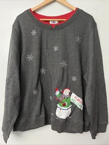 C&K Snowman Flakes Welcome Sweatshirt Grannycore 3x Neuheit Urlaub Pullover - Bild 1 von 5