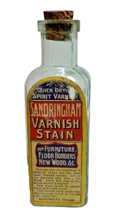 Vintage Sandringham Varnish Stain Bottle Martindale's Liverpool - Picture 1 of 6
