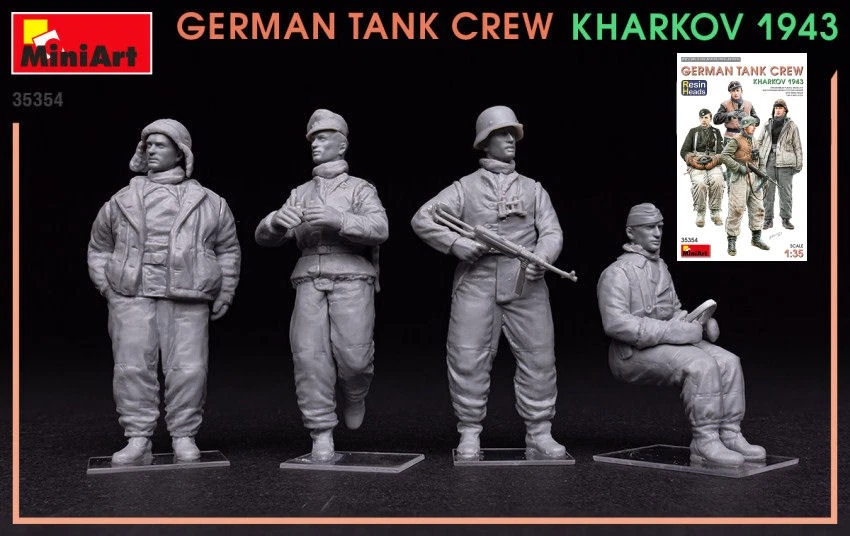 GERMAN TANK CREW KHARKOV 1943 RESIN HEADS KIT 1:35 - Immagine 1 di 1