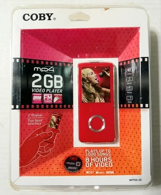 Coby MP705 2 GB Red Flash Portable Media Video Player MP4 MP3 WMA New - Image 1 of 4
