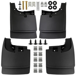 Durable Black Mud Flaps for 2017-2018 Ford F-250 F-350 F-450 F-550 Super Duty - Picture 1 of 7