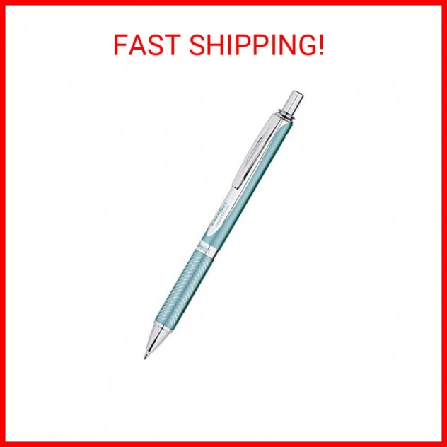 Pluma de gel EnerGel™ aleación RT, punto medio, 0,7 mm, barril turquesa, tinta negra Foto 1 de 1