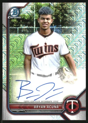 2022 Bowman Chrome Mega Box Autographs #BCMABA Bryan Acuna Auto - Image 1 of 2