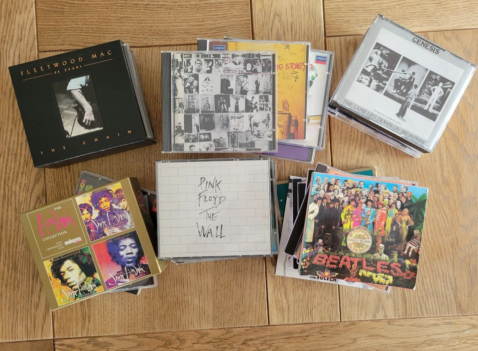 30 CDs (1 DVD)  Sammlung Rolling Stones, Pink Floyd, Jimi Hendrix, Beatles, ... - Bild 1 von 4