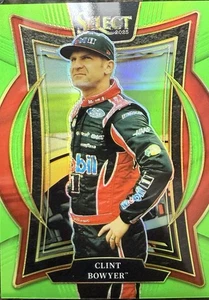 2025 Panini Select NASCAR Racing Lime Green Prizm 84 Clint Bowyer #63/75 - Picture 1 of 2