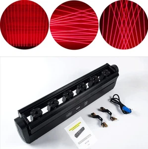 Cabezal móvil de 6 ojos barra de luz roja escenario haz rojo luces de DJ barra lavadora de pared luz... - Imagen 1 de 7
