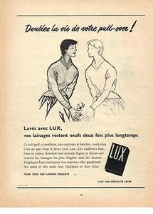 PUBLICITE  ADVERTISING  1950  LUX la lessive les lainages restent neufs - Imagen 1 de 1