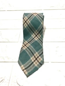 Authentic Vintage FIORIO Skinny Design On Light Blue 100% Linen Necktie Tie - Picture 1 of 12