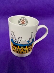 Butler & Tate Mug Cup Whippet Greyhound Run Run Sleep Sleep