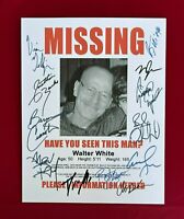 Breaking Bad Walter White MISSING Flyer Cast-Signed- 8.5x11- Autograph Reprints