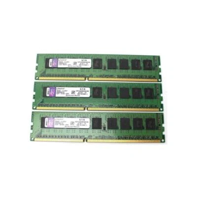 Kingston 6 GB (3x2GB) DDR3-1333 ECC PC3-10600E KVR1333D3S8E9SK3/6GI   #318189 - Bild 1 von 2