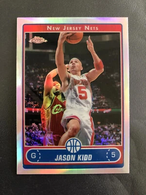 Jason Kidd 2006-07 Topps Chrome Refractor Card #56 New Jersey Nets - Image 1 of 3