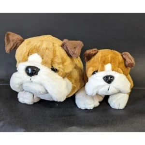 Ganz Webkinz Bulldog Bean Bag Plush Stuffed Animal No Code 7/8" set of 2 - Picture 1 of 9
