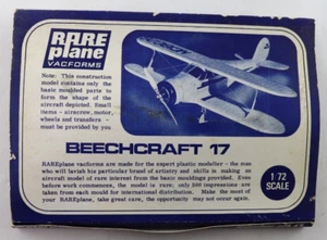 Vintage Rare Plane Vacforms 1987 RP02008 1/72 Scale Beechcraft 17 Airplane Model - Picture 1 of 6
