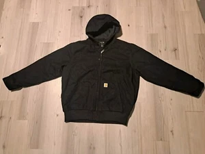 Mens CARHARTT Black Loose Fit Duck Insulated Active Jacket Sz XL J130-M - Picture 1 of 7